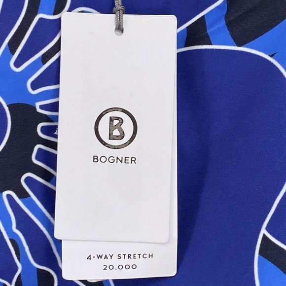 Bogner Mageli Stretch Blue Floral Print Ski Pants - Picture 5 of 5